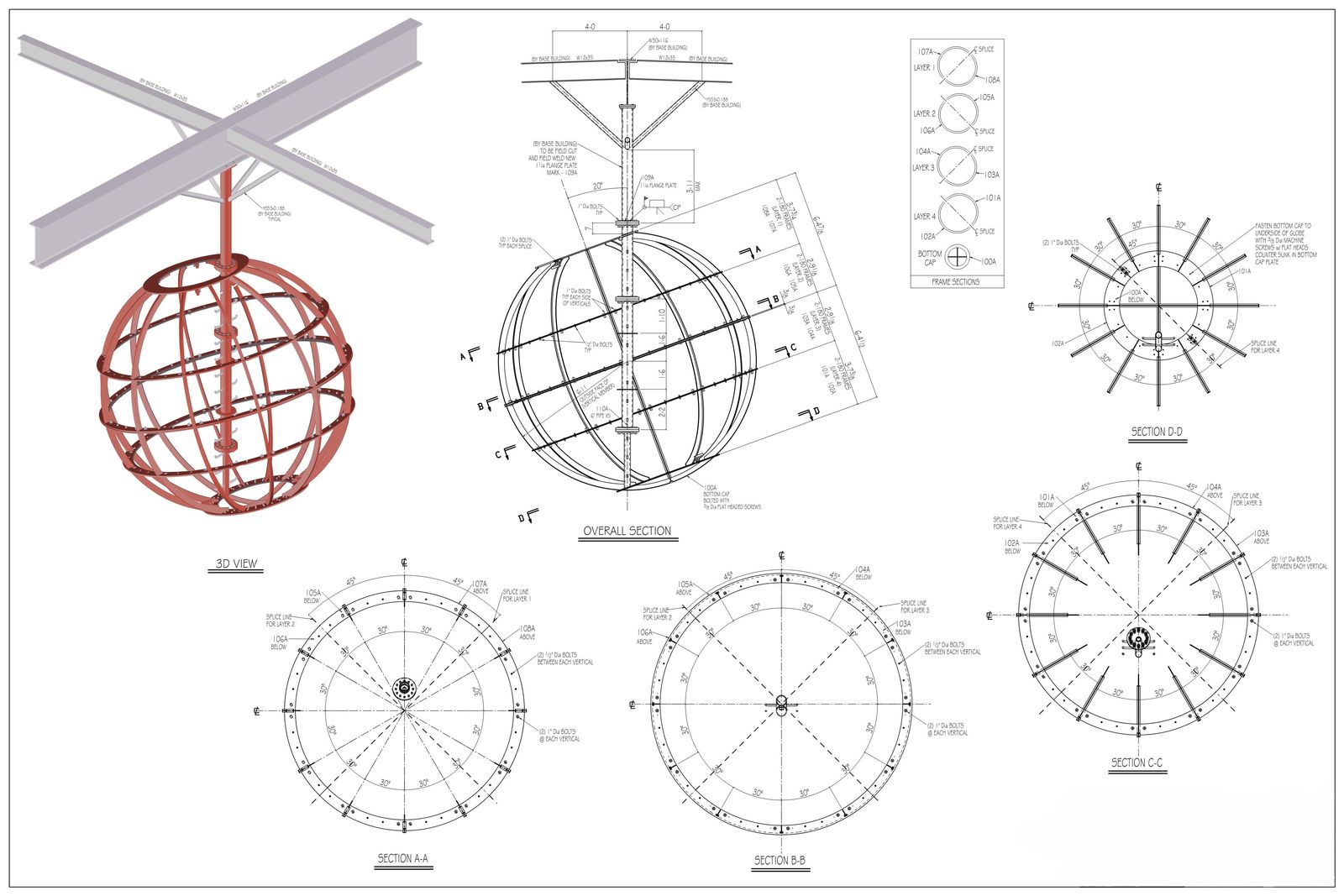 Shop drawings and 3D model details